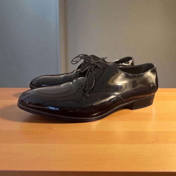 Saint Laurent Black Patent Leather Shoes 42 9 - Picture 1 of 10